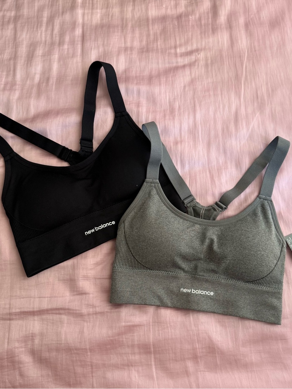 New Balance Women's Seamless Sports Bras - Black & Gray